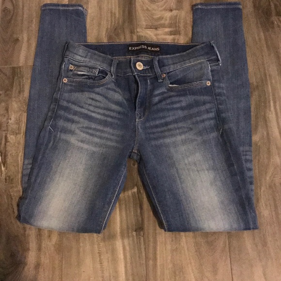 Express mid rise legging jeans mid wash - Picture 2 of 8